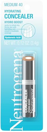 Neutrogena Hydro Boost Hydrating Concealer, 40 Medium 0.12 Oz