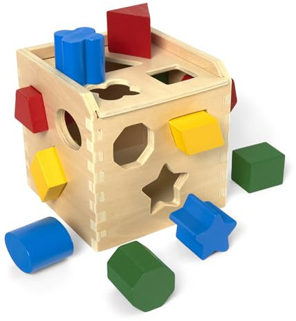 Melissa & Doug Formsortierwürfel | entwicklungsförderndes Spielzeug | motorische Fähigkeiten | 2+ | Geschenk für Jungen oder Mädchen, 575, Multicolour