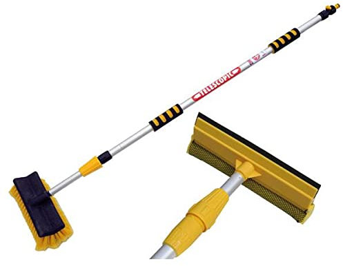3m Extending Water fed Upstairs Window Cleaning Brush + SQUEEGE