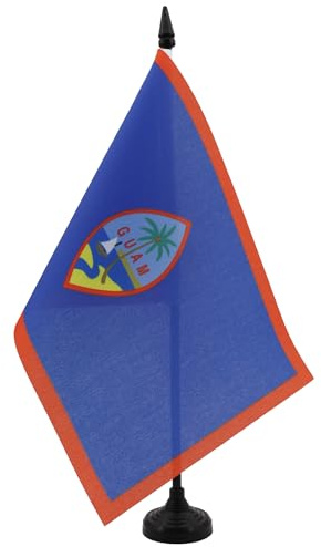 AZ FLAG Bordsflagga Guam 21x14 cm Guamansk 100D Polyester Plastfot