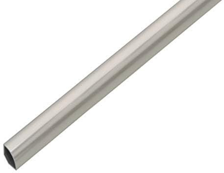 Alberts 485207 Vierteilkreisprofil | Kunststoff, Edelstahloptik | 1000 x 15 x 1,2 mm