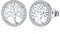 Jrêveinfini Lebensbaum Ohrringe Silber 925 Stecker, Modeschmuck Ohrstecker Damen, Hypoallergene Nickelfreie Ohrringe Damen Weihnachten Geschenke für Frauen Mama Zum Muttertag