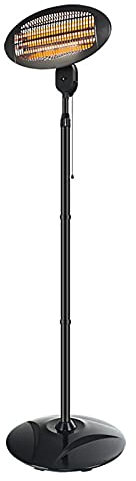 Riscaldatore Per Patio,Riscaldatore Elettrico Per Patio Da Giardino,Riscaldatori Alogeni A Infrarossi Indipendenti 3 Regolazione Del Livello Di Potenza E Protezione Antiribaltamento Impermeabile