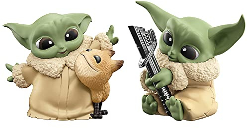 Star Wars The Bounty Collection Serie 5, Grogu Figuren 2er-Pack, mit Loth-Katze, Grogu entdeckt Darksaber, für Kinder ab 4 Jahren, 5,5 cm