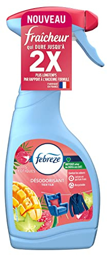 Febreze Désodorisant Textile 500ML Fruits Exotiques, La Technologie OdourClear Élimine Les Odeurs De Vos Textiles Pour Ne Laisser Qu’un Parfum Frais