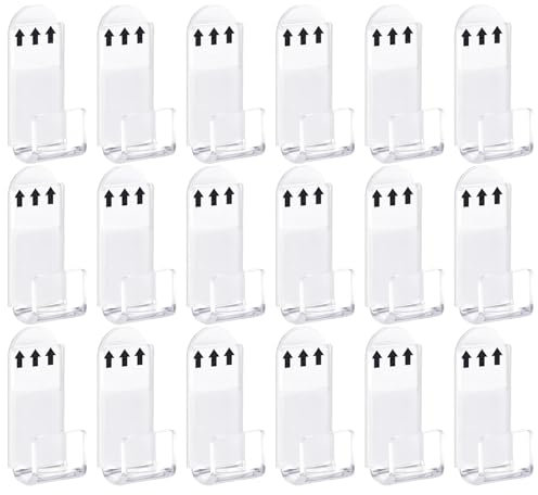 GIEEU 18 Pièces Etagere Mural pour Disque Vinyle,Accroche Vinyle Acrylique Transparente,Support de Disque en Vinyle Autocollant pour Collection Décoration Bureau