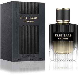 Elie Saab L’Homme 100 ml – Eau de Parfum da Uomo – Fragranza Legnosa Vetiver – Note Sofisticate di Bergamotto, Legno di Cedro, Vetiver, Patchouli e Mirra – Flacone in Vetro con Laccatura Nera Sfumata