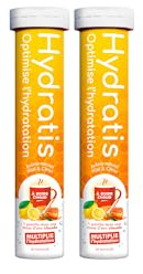 HYDRATIS - Pastilles Hydratation Electrolytes - Miel Citron [Gamme Chaude] - Améliore l'Hydratation et Favorise l'Énergie - Formule Isotonique - Sport, Récupération, Bien-être - 2 tubes (40 Pastilles)