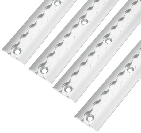 Peviasot Airlineskena, 16 stycken aluminiumflygskenor, 1 m monteringsskena halvrund form, silver airlineskena tillbehör, korrosionsskydd, för släpvagn, husbil, bil, lastbil, borrning/limning