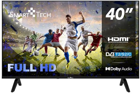 Smart Tech TV LED FHD 40' (100 cm) 40FH01K Smart TV Whale os- Molotov, Netflix, Prime Video, Disney+, Youtube, Plex 3xHDMI - 2xUSB