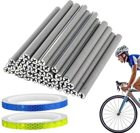 Ungtyb Reflectores de radios para ruedas de bicicleta, 36 piezas impermeables de seguridad | Tubo reflector de radios para rueda de bicicleta de montaña, ciclismo de carretera, conducción nocturna