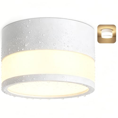 GeyouLux Foco Superficie LED IP65 12W 1320LM 4000K Ø109*70mm 1PC Blanco