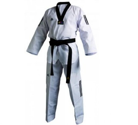ADIDAS Senior Club Dobok, Bianco/Nero, 170cm