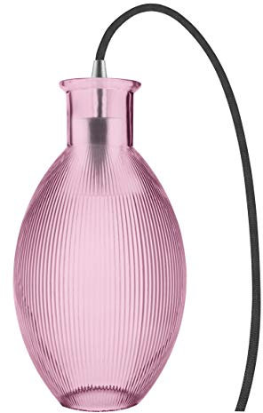 LEDVANCE Vintage Edition 1906, Tischleuchte mit E27 Sockel, Pinkes Glas, Ohne Leuchtmittel, Carved Table Grape