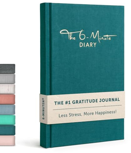 The 6-Minute Diary (Le journal de 6 minutes en anglais) | 6 Minutes a Day for More Mindfulness, Happiness and Productivity | A Simple and Effective Gratitude Journal (Pétrole)