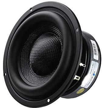 JINGERL 5.25 Inch Subwoofer Speaker 4 8 Ohm 60W Woofer Audio Modification Deep Bass Bookshelf Loudspeaker for Home Theater DIY 1P (Color : 4 Ohm, Woofer Size/Full-Range Size : 5.25)