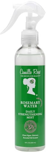 Camille Rose Rosemary Water Daily Strengthening Mist | 8 fl oz | Chili Pepper Oil, Rosemary Oil and Essential Oil for Grown Hair