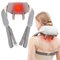 Fronnor Masseur de cou avec fonction de chaleur sans fil portable pour le cou et les épaules, 2 modes, 2 niveaux, cadeau pour femme, homme, maison, voiture, bureau