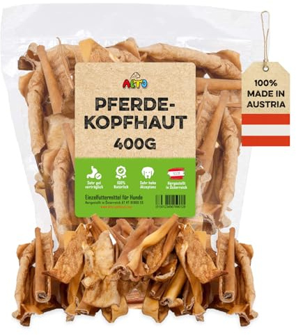 ALTO - Pelle di cavallo di alta qualità per cani – Prodotti da masticare ipoallergenici – Leckerli per cani per allergie nel cane – Qualità Austria – 400 g