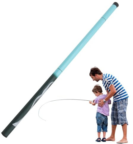 HunicandIU Karpfen-Angelrute, Bach-Angelrute - Fiberglas dünne Angelrute - Wild Fishing Stream Stick für Anfänger, Seen, Outdoor, Fluss