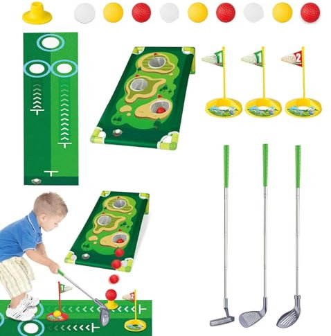 Kids Golf Toy Set, Adjustable Golf Club, Retractable Golf Toy, Putting Mat Golf Toy, Fun Sports Toy, Golf Games for Boys, Golf Games for Girls, Kids Golf Games Set, Golf Toy with Practice Hole