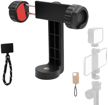 ZMDMAH Adaptador de trípode para teléfono móvil, accesorio de 360 grados, soporte para teléfono móvil, rosca de 1/4 pulgadas, soporte universal para smartphone, selfie para trípode, palo selfie