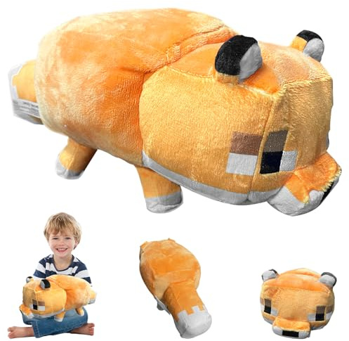 Plush Personaggio 34 cm, Volpe Peluche Craft Plushies Toy, Peluche per Bambini, Personaggi di del Videogioco Minercraft, Perso naggio Creeper, Soft Stuffed Bambola di Peluches, Regalo di Compleanno