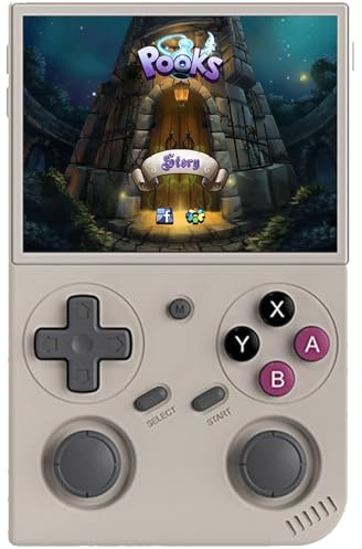 G350 Consola Retro Portatil, Pantalla IPS de 3.5 Pulgadas, Consola de Videojuegos Portátil con Sistema Linux de Código Abierto, Tarjeta TF de 64GB, 21000 Juegos Clásicos(White)