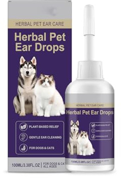 Gocce per Acari dell Orecchio,Pulisci Orecchie Cane e Gatto,Garantendo Orecchie Sane e Pulite per Tutti Gli Animali,Pulisce,Deodora,Elimina Gli Odori,100 ml