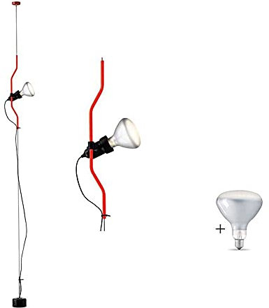 Flos Parentesi Lampada Sospensione Rosso LAMPADINA LED INCLUSA