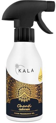 KALA - Lufterfrischer Duftölspray CHANTI, Raumspray mit Geruchsneutralisation, Raumduft Spray Hält bis zu 48h, Air Freshener mit Aktiv Neutralisator - Duft Cashmere, 250ml