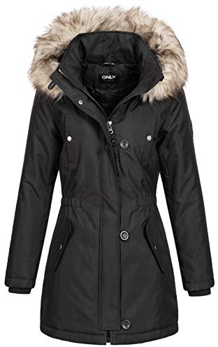 ONLY Only Girl 152 - Parka Larga Para Niña, Color Negro Parka, Niñas, Negro, 152