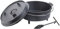 Rosenstein & Söhne Töpfe: Dutch Oven aus Gusseisen mit Standfüßen, 2in1-Deckel & -Pfanne, 6 l (Dutch Oven Set, mit Füßen, Campingkocher)