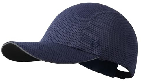 GADIEMKENSD Women's Race Day Running Hat Performance Mesh Baseball Cap - Excellent Ventilation, Lightweight, Reflective Safety Ponytail Hats for Exercise Golf Hiking Beach Workout Gym Navy