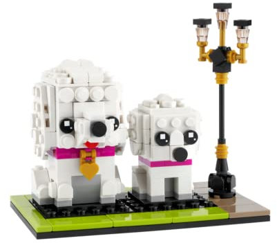 LEGO Poodle Dogs Brick Headz # 40546 304 Pieces, Pink,white