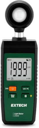 Luxmetro portatile LT250W con Bluetooth (intervallo: da 0 a 9999 Lux) per auditorium, teatro, scuole, fotografia, uffici