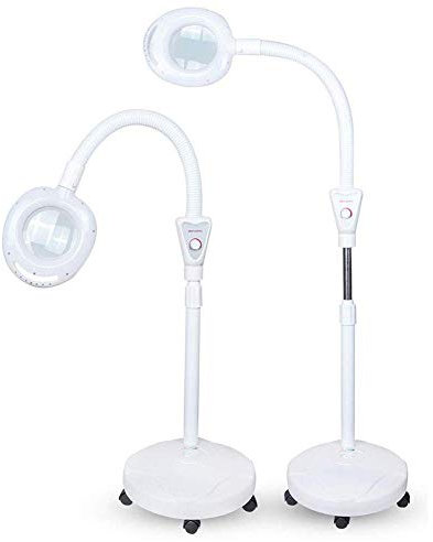 Lámpara de pie, Lupa 16X con luz Brillante, Lupa para Lectura, Belleza, manicura, Tatuaje, salón, Manualidades - Altura Ajustable Vida Interesante Moda