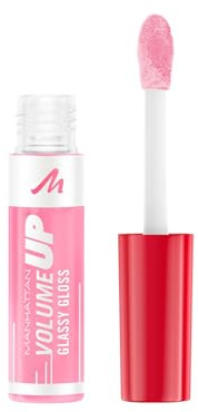 Manhattan Volume Up Glassy Gloss, hochglänzender Lipgloss mit feuchtigkeitsspendender Formel und Volumeneffekt, Fb. 150 Pink Candy