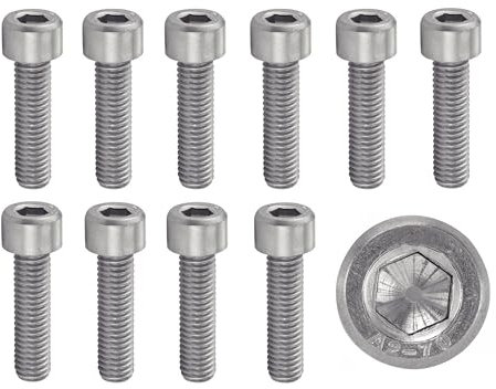 Vis INOX M6x30 mm tête cylindrique BTR Ø 6x30 mm | Vis M6 x 30mm CHC à 6 pans creux (clé allen) | Acier Inoxydable A2-70 (V2A/304) | ISO 4762 / DIN 912 : LOT DE 5 Pcs - ProRaje