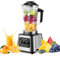 Standmixer 6000W, 2-in-1 Standmixer Hochleistungsmixer, Smoothie Maker mit 4-Klingen aus Edelstahl, 9 Geschwindigkeitsstufen, 2.5L und 0.5L Behälter, Geeignet für die Zubereitung von Säften (A)