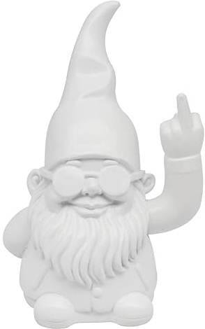 Lesser & Pavey Gnomes White Decor Figurine | Decorative Accent, Creative Display Piece, Stylish Interior Ornament, Ideal for Home and Office Decor, Fun Novelty Gift