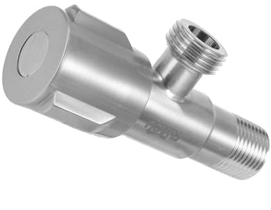 CLISPEED Valvola Di Arresto Ad Angolo in Acciaio Inox 1/2 Per Acqua Calda e Fredda Filettatura Antiscivolo, Valvola Di Intercettazione Per Bagno e Doccia, Resistente e Facile Da Installare