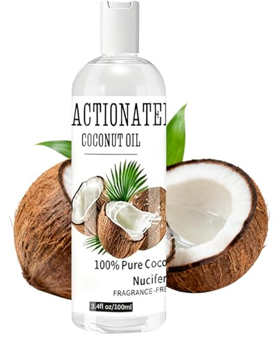 100 ml ren kokosolja kokosolja främjar hårtillväxt & hydratiserad hud kokosnöt basolja för hudvård ansikte naturlig ren kokosnöt massage doftolja arom för hår, kropp, aroma diffuser