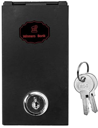 MotiveTech Tirelire avec Clés, Tirelire en Métal avec Serrure, Boîte Métallique Sécurisée, Format de Poche, Idéale pour Les Fêtes, Les Anniversaires, Le Bureau,
