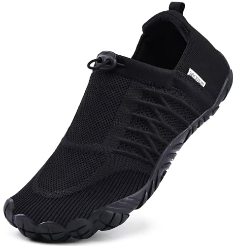 WateLves Barefoot Water Shoes Women Men Minimalist Walking Hiking Shoes Comfortable Sneakers for Trekking | Trail Running | Climbing(937/Black,38)