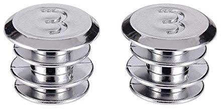 BBB Cycling Endkappen für Lenkerband| Fahrradlenker EndCapsextra Rutschfest|2 Stück pro Packung, chrom