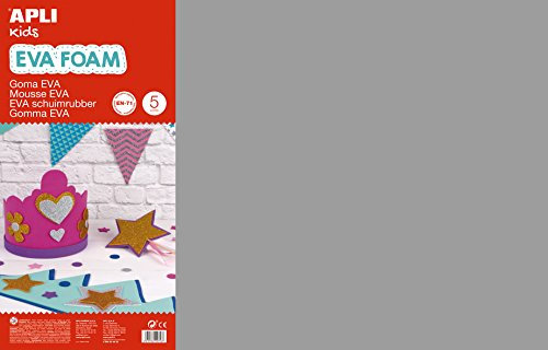 Eva-Schaum grau 400 x 600 x 2 mm – 5 Blatt