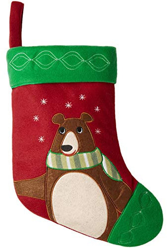 dressforfun 303314 Decorazioni Natalizie, Stivale di San Nicolò, Motivo di Orsetto, Calza di Natale da Appendere