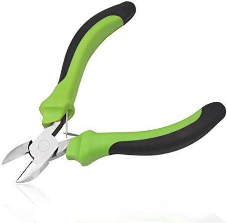 LEONTOOL Mini alicates diagonales Alicates de corte diagonal de 4.5 pulgadas Alicates de corte de alambre diagonal, cortadores de alambre, alicates para fabricación de joyas herramienta de reparación