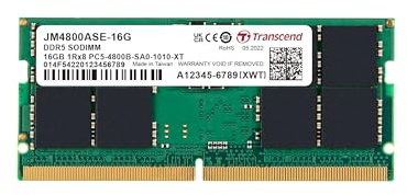 Transcend SO-DIMM Memory Module 16GB DDR5 4800MHz - JM4800ASE-16G